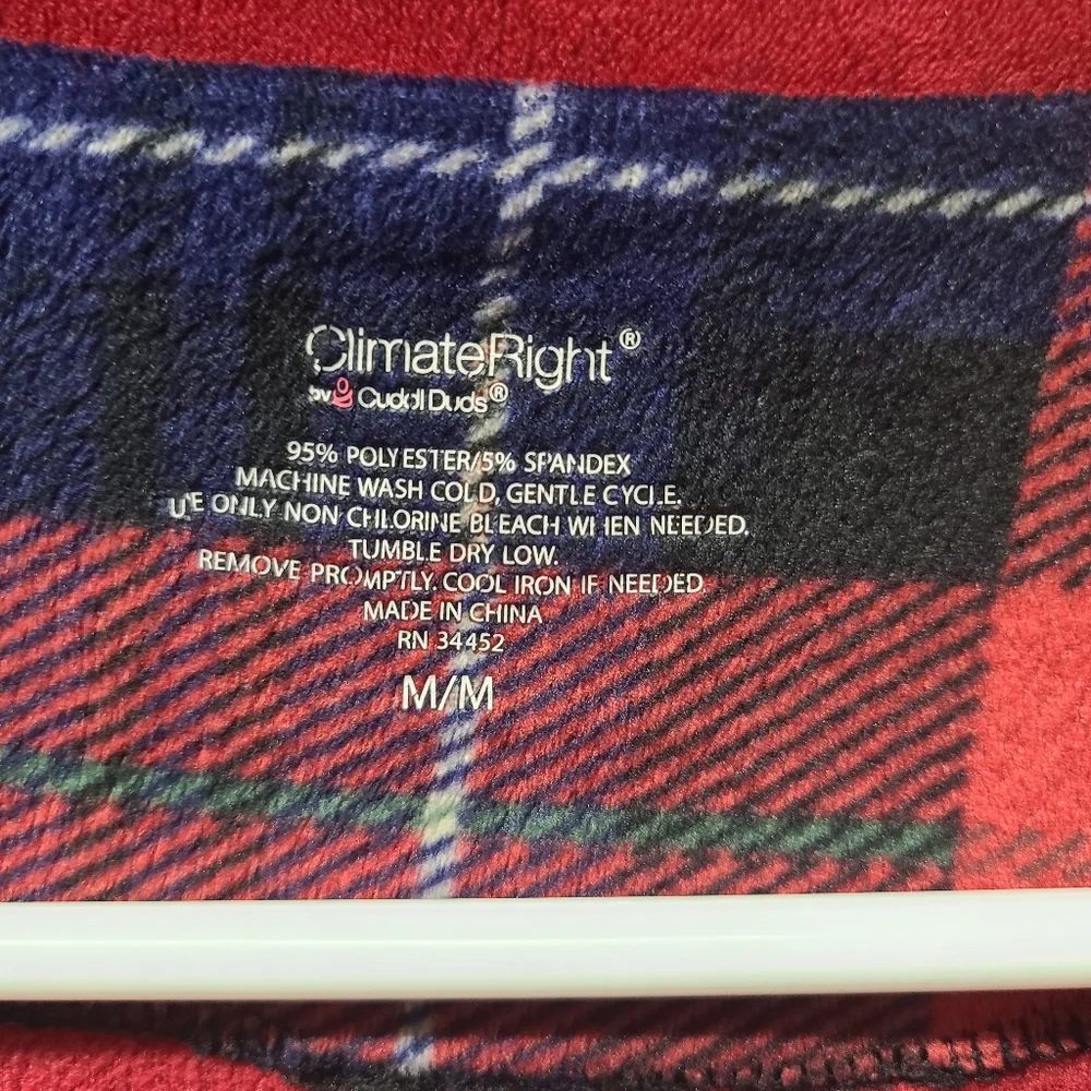 Climate Right Womens Red Long Sleeve Pajama Top M - Picture 4 of 4